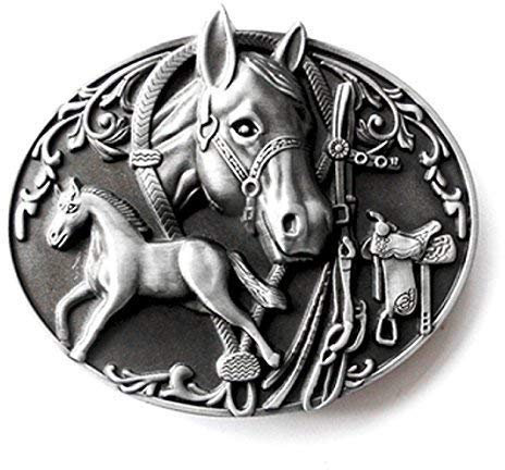 Piratenladen Western Buckle Horse with foal Rodeo - Buckle