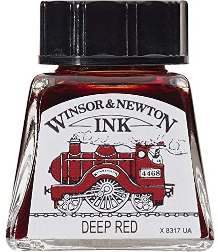 Winsor & Newton Drawing Ink Tinta de Dibujo, Rojo (Deep Red), 14ml