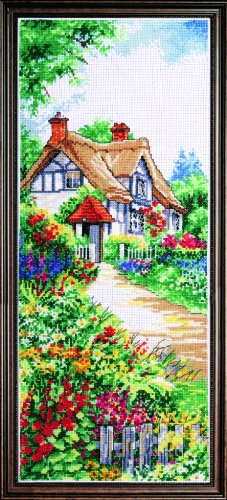 Design Works Crafts Kreuzstich Stickpackung Reetgedecktes Cottage, Zählmuster
