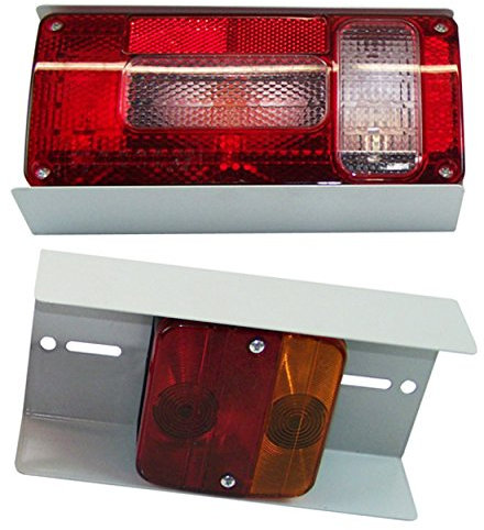 Berger + Schröter 31408 Beleuchtungshalterset für Heckträger Korb, Grau