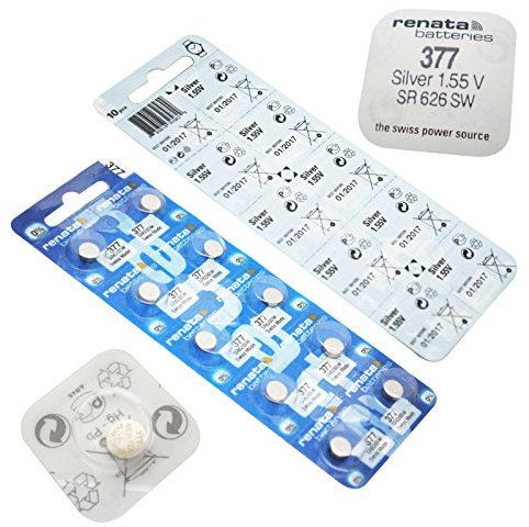 Nouveau pack de Renata SR626SW modèle 377 50 piles oxyde d'argent 1.55V Watch