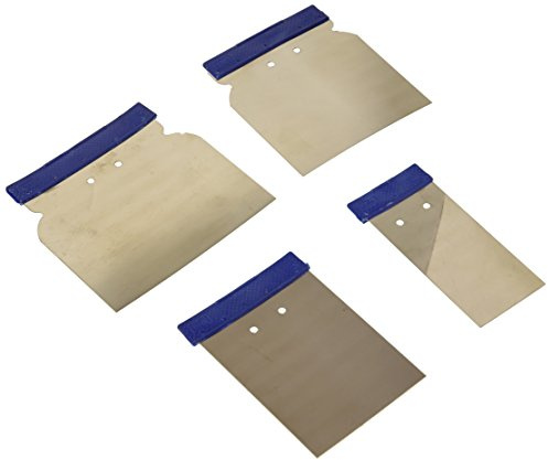 Imex El Zorro 20280 Pack de 4 spatules de carrossier en acier inoxydable