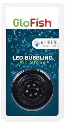 GloFish Blue LED Bubbler, Aquarium Lights With Air Stone For Fish Tanks
