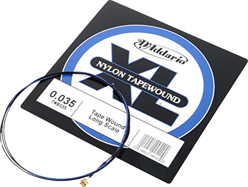 D'Addario TWB035 Nylon Tape Wound Bass Guitar Single String, .035