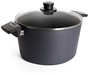 Woll Diamond Lite Topf mit Glasdeckel in Box - Induktiv -, Ø 28 cm, 15.5 cm hoch, 8.5 Liter - Geeignet für alle Herdarten, Aluminiumguss, Antihaft-Versiegelung, backofenfest, anthrazit