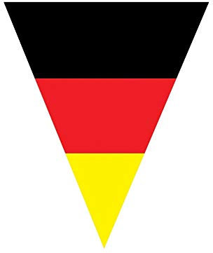 Wimpelkette Deutschland Flagge 5 m Länge mit 10 Wimpeln