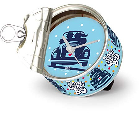 BRISA VW Collection - Volkswagen Käfer Beetle Tisch-Uhr, Magnet-Uhr, MyClock auch personalisierbar, Foto-Geschenk (Love That Bug)