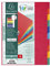 Exacompta 1410E Premium-Register für DIN A4 aus starkem Colorspankarton 10-teilig volle Höhe 22 x 29,7 cm vollfarbig 2 x 5 Farben mit Indexseite zum selbstgestalten Trennblätter Trennstreifen
