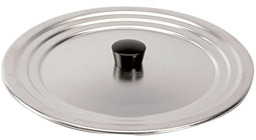 BAUMALU - Universeller Mehrstufen-Deckel - Hochwertiger Edelstahl - Bakelitknopf, Stufenrand - Für Töpfe mit Abmessungen Ø16, 18 und 20 cm - Vielseitig einsetzbar, Silberfarben