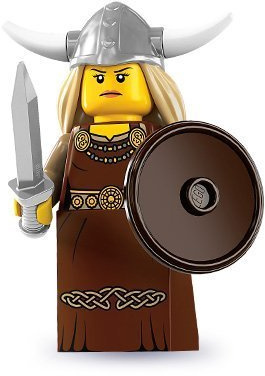LEGO 8831 - Minifigur Wikinger Frau aus Sammelfiguren-Serie 7