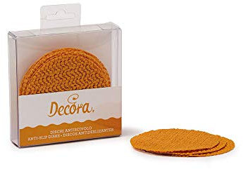 DECORA 10 Anti-Slip Disks, Foam, Orange, 11.5 x 11.5 x 2.8 cm
