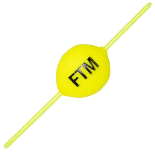 FTM Unisex – Erwachsene 10C6101015C10 Steckpiloten gelb-Pilotkugel zum Forellenangeln, Forellenpose, Forellenschwimmer, Pilotpose für Forellen, Schwimmkugel, Durchmesser:18mm, Bunt, Normal