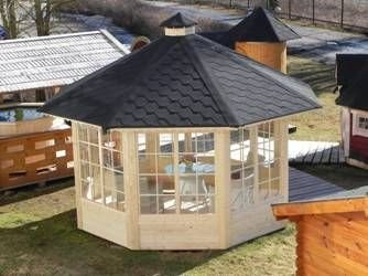 JUNIT Garten- Pavillon Deluxe 10m² ohne Grill Gartenpavillon Partyhaus