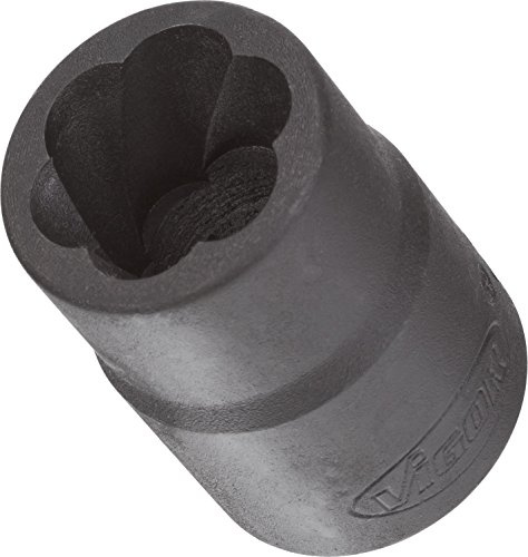 Vigor Innenvierkant Antrieb 12,5 = 1/2 Zoll Spiralnutenausdreher-Einsatz V3743, vierkant Hohl 12,5 mm (1/2 Zoll), Schlüsselweite: 22 mm, Gesamtlänge: 34 mm, 1 Stück