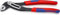 Knipex Alligator Pinza Regolabile per Tubi e Dadi Bonderizzata Nera, Rivestiti in Materiale Bicomponente, Forma Affusolata 250 Mm 88 02 250