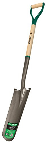 Truper 31284 Tru tuff 40,6 cm dräneringsspade, stål D-handtag, 30 cm