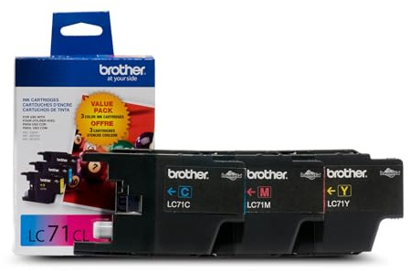 Brother LC71 3-Pack Innobella Standard Yield -Ink -Cartridges - Retail Packaging - Cyan/Yellow/Magenta