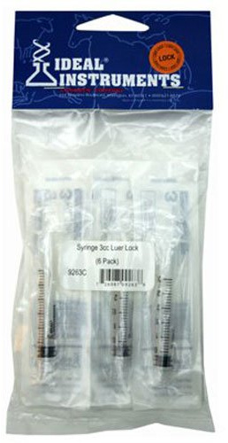 neogen corporation 9263 Ideal, 6 Pack, 3 cc, Disposable Syringe