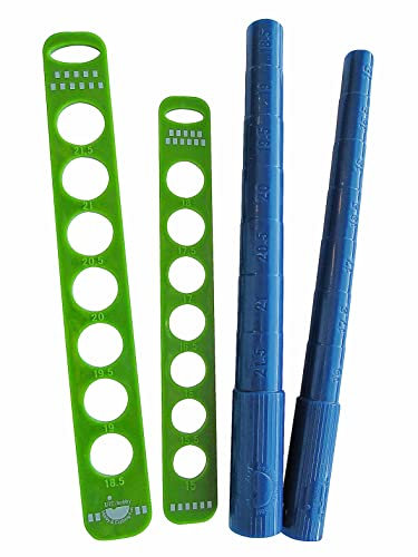 Efco Ringmaß/Ringstab ø 15-18/18,5-21,5 mm 4-teilig, Plastik, blau/grün, 22 x 3 x 4 cm