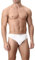 Cagi 1208, set di 6 slip da uomo, 100% cotone, tessuto filo di Scozia bianco, White, 6