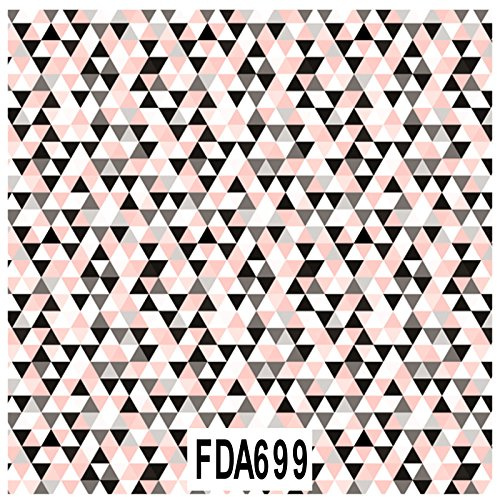 Decopatch 699 Geometric Pattern, Pink Black and Gray - Single Sheet