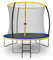 Zero Gravity Outdoor Trampolin Ø 183, 244, 305, 366, 427cm - TÜV-geprüfte Gartentrampoline inkl. Leiter - Sturmsicher in 5 Minuten - Aufbauvideo (244cm / 8ft / Blue-Yellow)