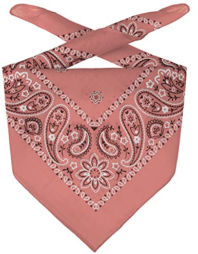 Lipodo Bandana Tuch Damen/Herren/Kinder - Kopftuch in rosa aus 100% Baumwolle - Multifunktionstuch in Einheitsgröße (55 x 55 cm) - vielfältige Tragemöglichkeiten