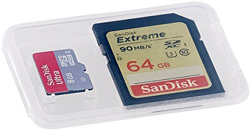 Merox SD Karte Hülle: Speicherkartenbox für SD-, microSD- und MMC-Speicherkarten (Micro Karten Aufbewahrung, Karten Box, Organizer)