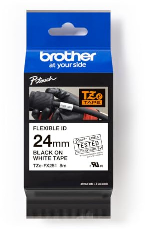 Brother TZEFX251 Thermodirektdrucktechnologie Schwarz/Weiß