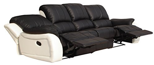 Voll-Leder Couch Sofa-Garnitur-Relaxsessel Polstermöbel-Fernsehsessel 5129-4-SW
