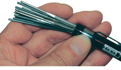 RONA KIT 12 MINI Nagelfeile-Satz, 13-tlg., Länge 170 mm, Silber, Fein, Schmirgel, 1 stück
