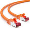 deleyCON 50m CAT6 Cable de Red - S/FTP PIMF Blindaje CAT-6 RJ45 Ethernet Cable de Conexión - LAN DSL Módem Los Paneles de Parcheo - Naranja