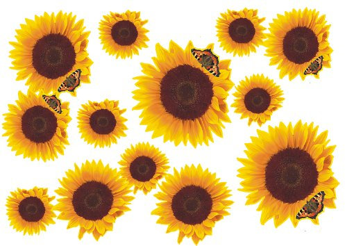 Autoaufkleber, Blumendesign: Flower Set 09-Mini-36 Stück