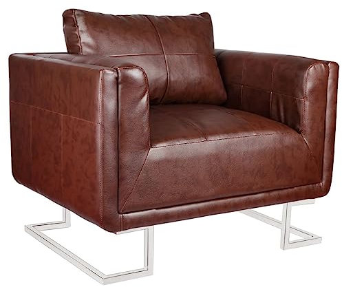 vidaXL Sessel Kunstleder Braun Relaxsessel Armsessel Loungesessel Clubsessel