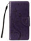 LEMORRY Handyhülle für Wiko Jerry Hülle Tasche Ledertasche Flip Beutel Slim Schutz Magnetisch Schließung Stehening SchutzHülle Weich Silikon Cover Schale für Wiko Jerry, Glückliche Gras Violett
