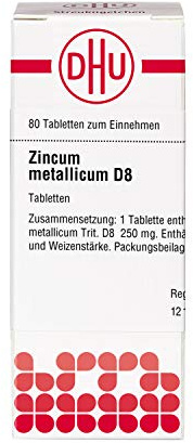 DHU Zincum metallicum D8 Tabletten, 80 St. Tabletten