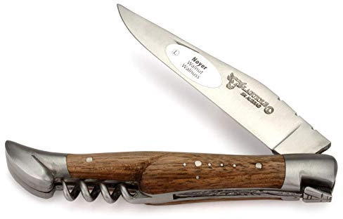 Laguiole en Aubrac Taschenmesser L0311NOIS 11 cm, Korkenzieher, Backen matt, Griffschalen Walnussholz
