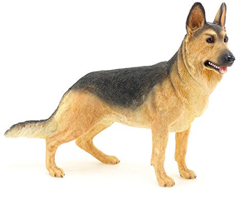Leonardo Collection LP04167A Dekofigur Deutscher Schäferhund, Schwarz und Hellbraun, 19 x 6 x 16 cm