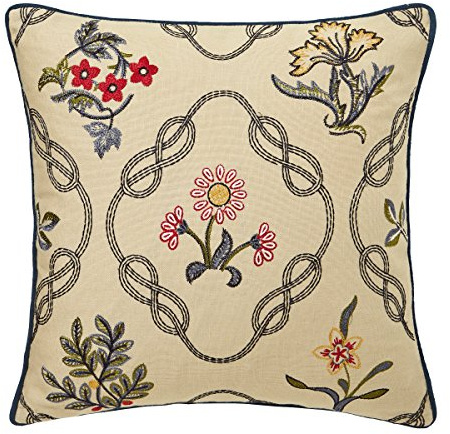 Morris & Co Strawberry Thief Kelmscott Trellis Cushion, Indigo