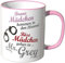 WANDKINGS® Tasse, Spruch: Brave Mädchen kommen in den Himmel …, mit Handschellen - ROSA