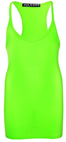 Kids Girls Childrens Vest Top Tank Top Fitted Age 5-6, 7-8, 9-10, 11-12,13 Years