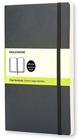 Moleskine Classic Notebook, Large, Plain, Black, Soft Cover (5 x 8.25) (Classic Notebooks) by Moleskine (2008-02-01)