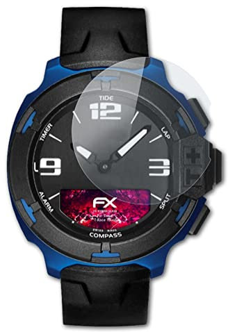 atFoliX Glasfolie kompatibel mit Tissot T-Race Touch Panzerfolie, 9H Hybrid-Glass FX Schutzpanzer Folie