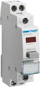 Hager SVN464 – Taster Stellwerk 12/48 V AC/DC Pilot rot
