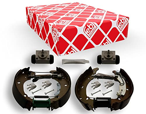 febi bilstein 38767 Bremsbackensatz mit Anbaumaterial, 1 Stück | Kompatibel mit: FIAT IDEA, PUNTO, LANCIA MUSA