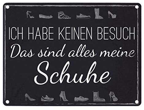 trendaffe - Das Alles meine Schuhe Metallschild in 15x20 cm