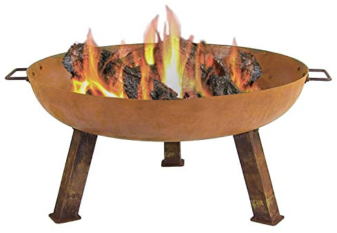 Sunnydaze Cast Iron Heavy Duty Large Fire Pit for Outside Wood Burning, 30