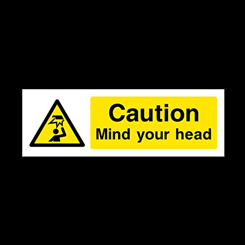 Caution Mind your head Sticker/Self Adhesive Sign - Warning Mind head/mind step (WG19)