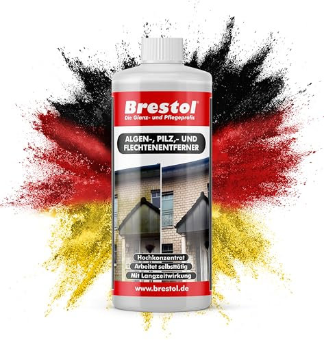 BRESTOL® Algenentferner Pilzentferner Flechtenentferner 1000 ml Konzentrat - Grünbelagsentferner Grünbelagentferner