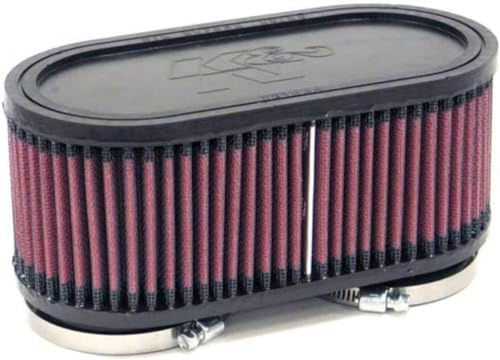 K&N Universal Clamp-On Air Filter: High Performance, Premium, Washable, Replacement Engine Filter: Flange Diameter: 2.375 In, Filter Height: 3 In, Flange Length: 0.625 In, Shape: Oval, RU-2970 | 60 mm double flange, 187 mm x 92 mm, 76 mm height (RU-2970)